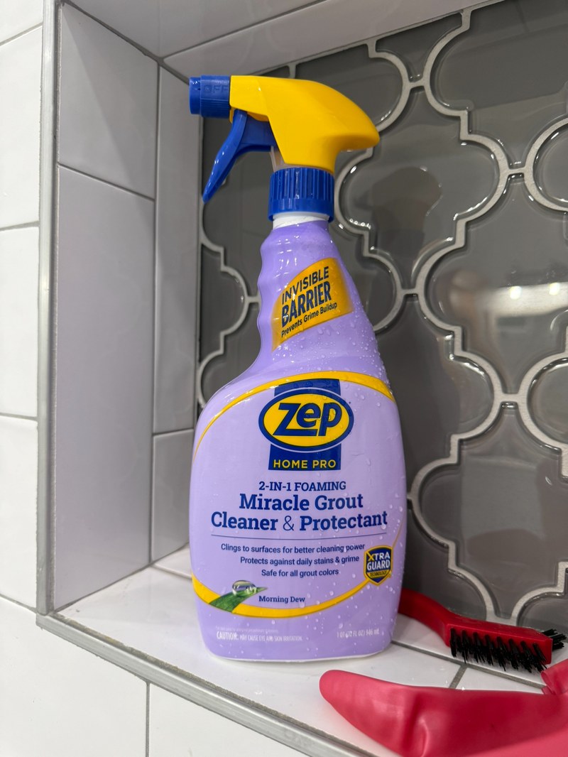 @shondamani with Zep Home Pro Miracle Grout Cleaner in shower